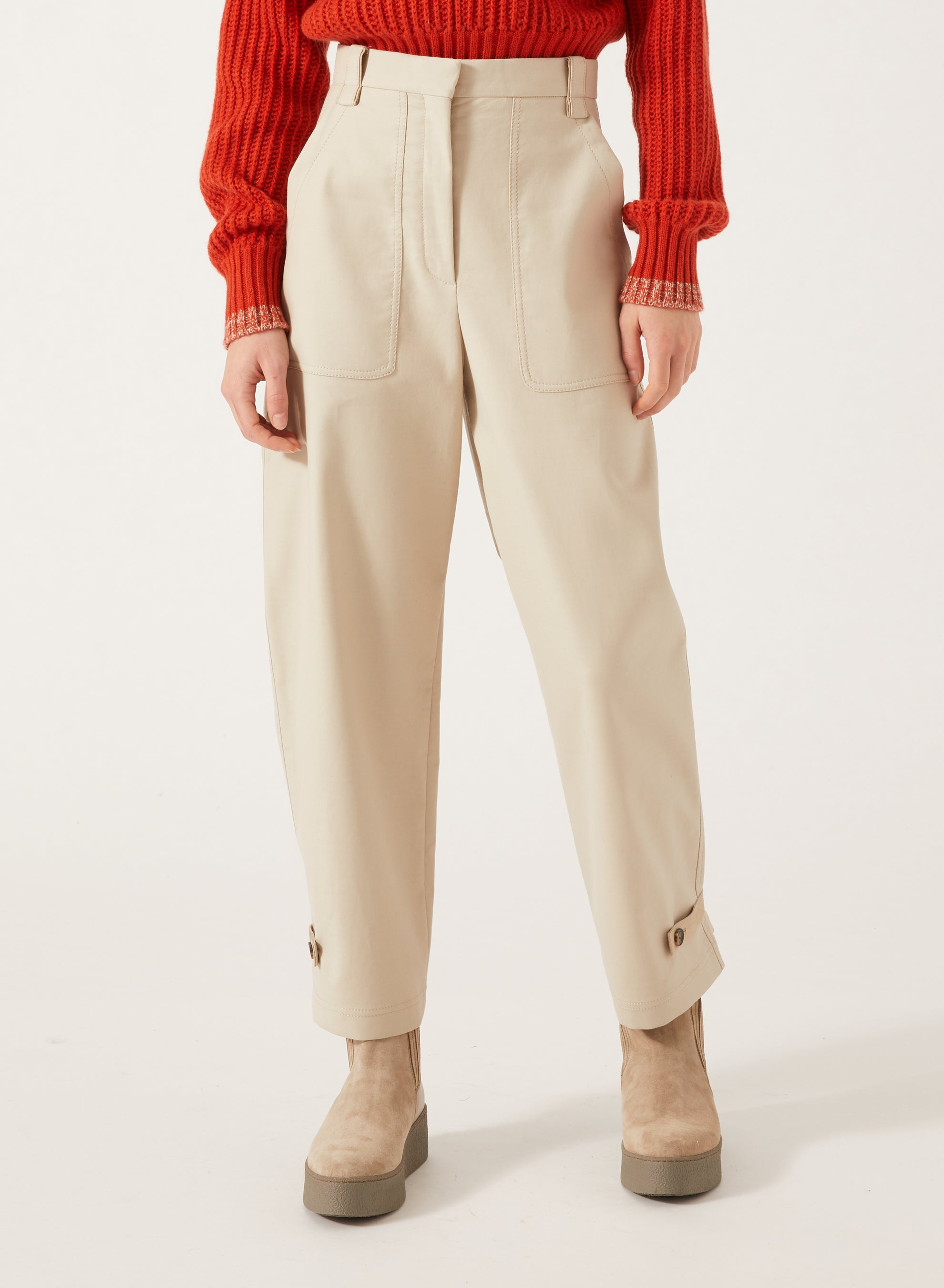 Stone_1QTY // Pantalon cargo à poches plaquées - Stone