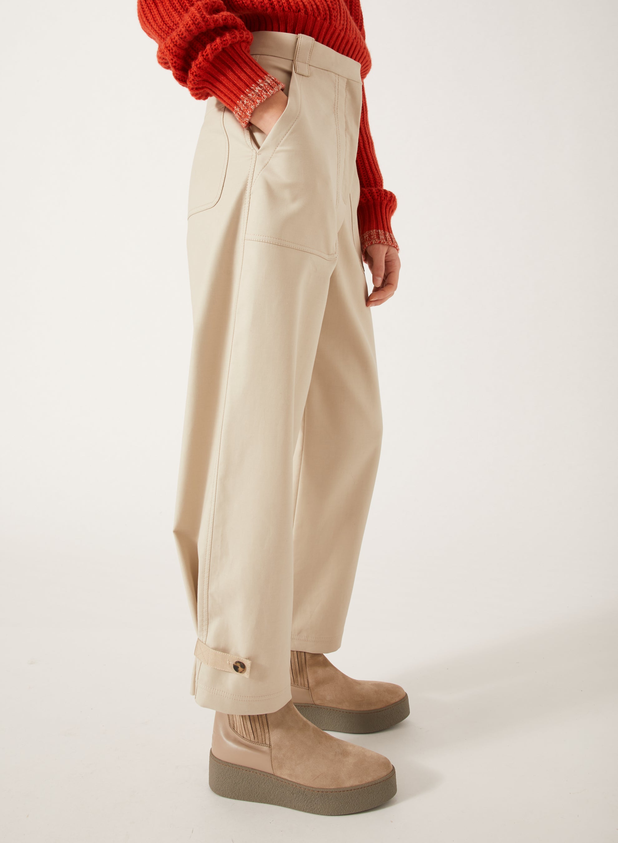 Stone_1QTY // Pantalon cargo à poches plaquées - Stone