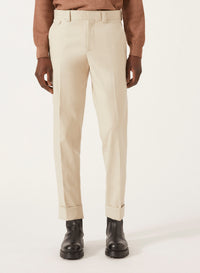 Stone_2QTY // Pantalon droit à plis marqués - Stone