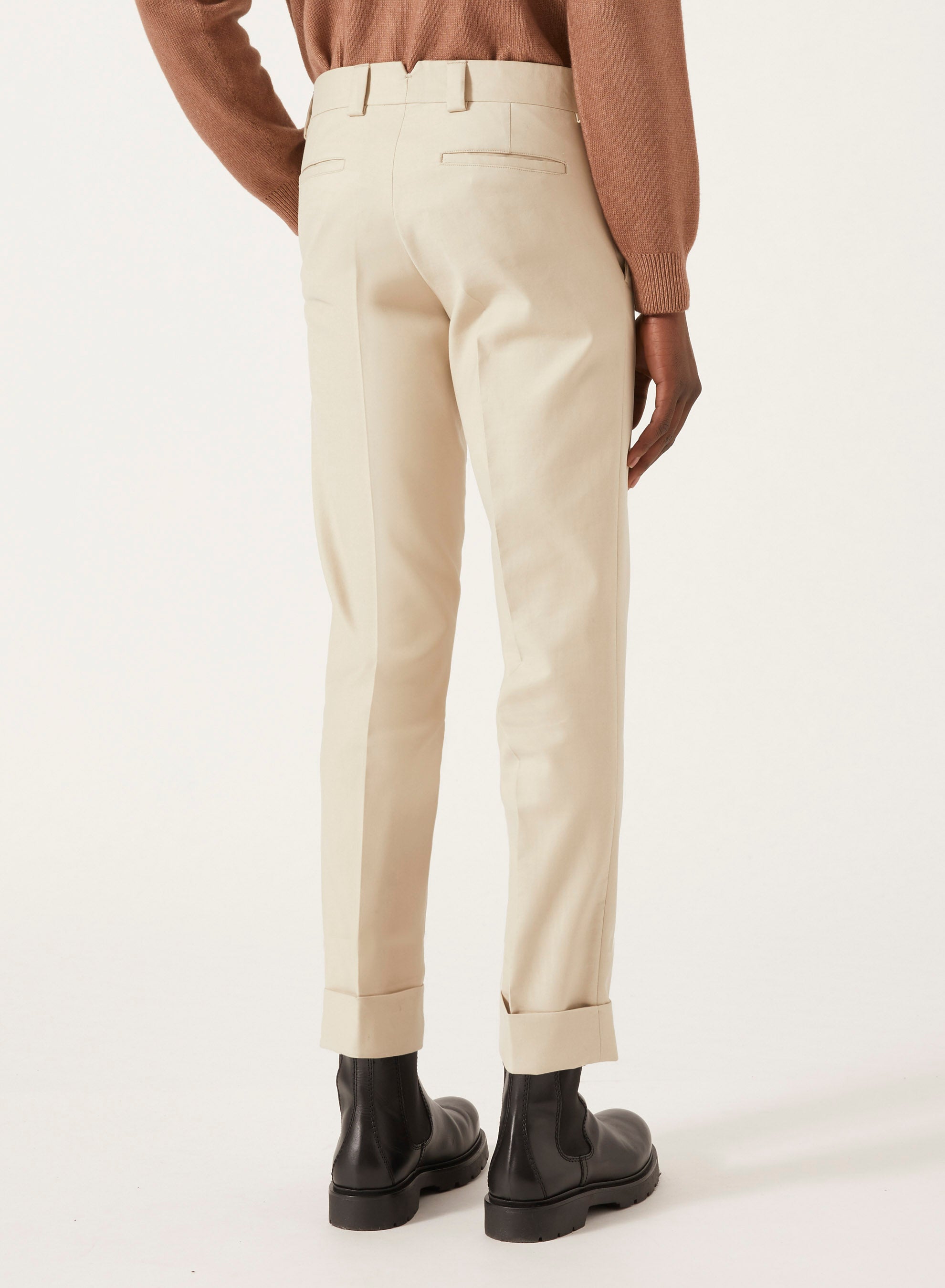 Stone_2QTY // Pantalon droit à plis marqués - Stone