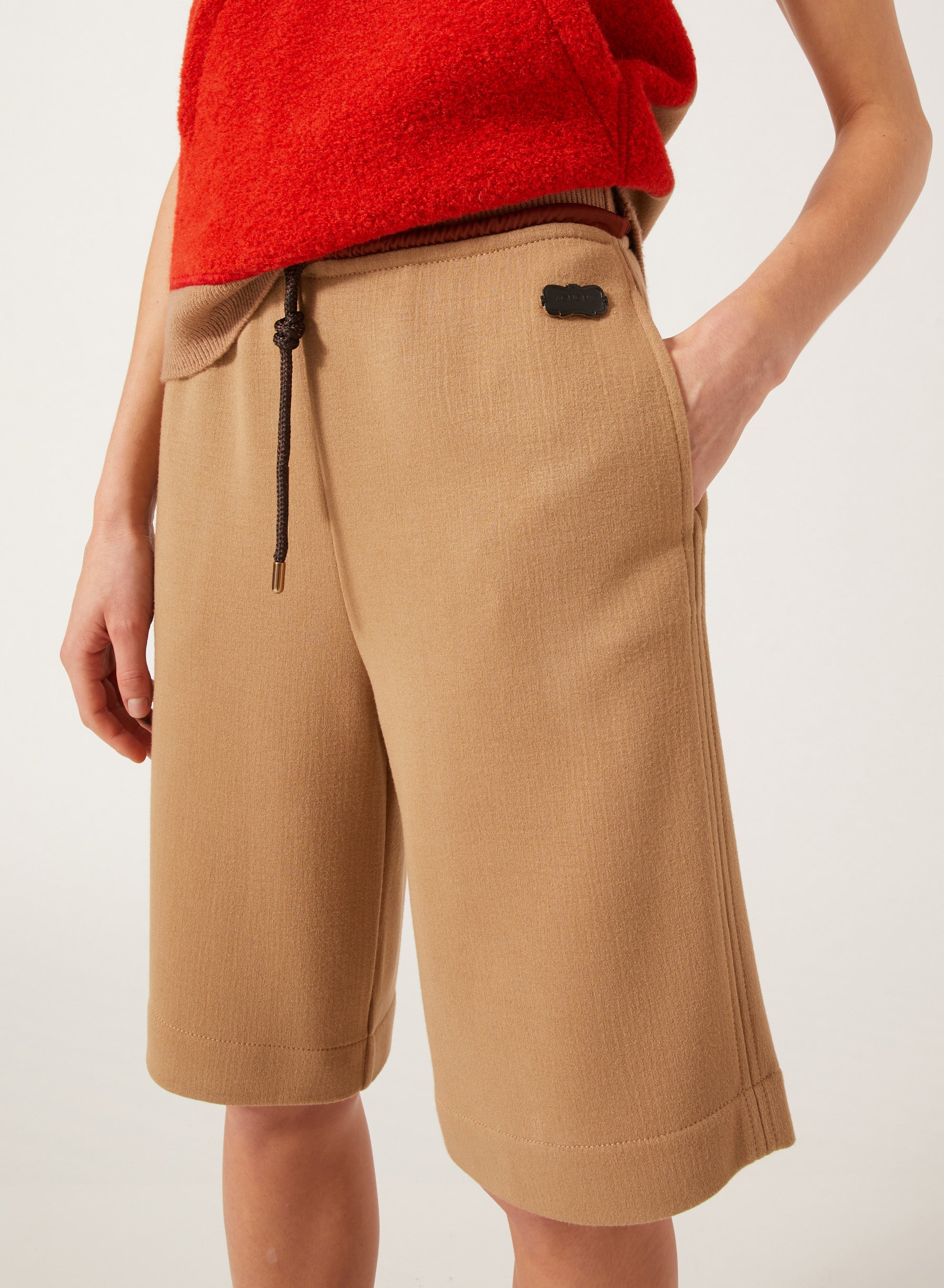 Camel_1QTY // Bermuda à cordon de serrage - Camel