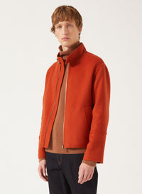Terracotta_1QTY // Blouson col montant en laine - Terracotta