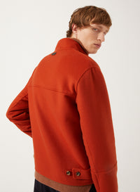 Terracotta_1QTY // Blouson col montant en laine - Terracotta