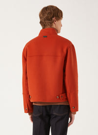 Terracotta_1QTY // Blouson col montant en laine - Terracotta