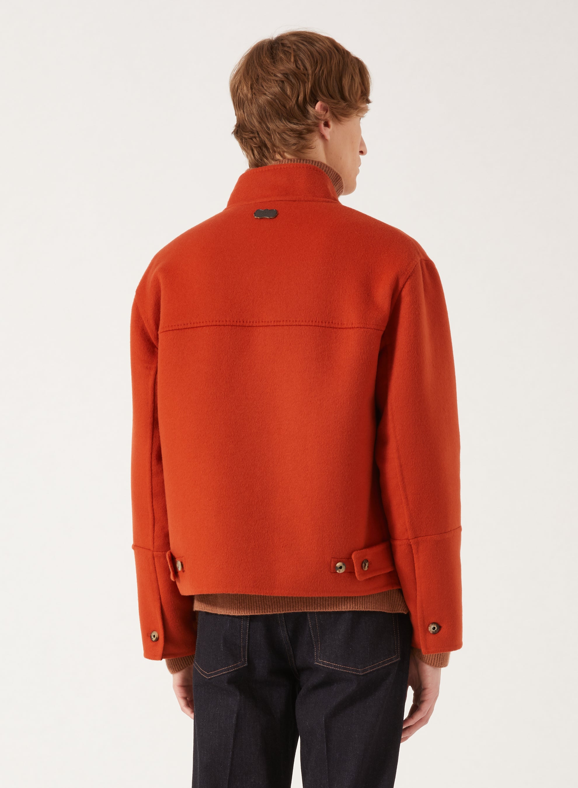 Terracotta_1QTY // Blouson col montant en laine - Terracotta