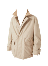 Stone_1QTY // Parka col contrastant en laine - Stone