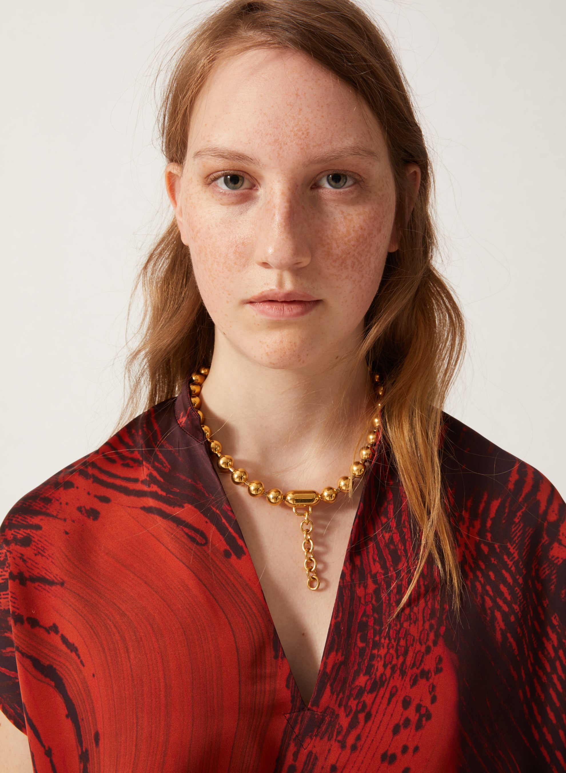 Rosso & Bruciato_1QTY // Tunique à motif abstrait - Rosso & Bruciato