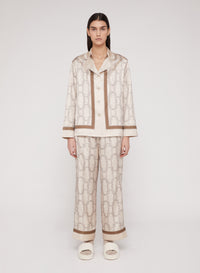 Snow_6QTY // Chemise à motif maillons entrelacés en soie - Snow