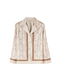 Snow_6QTY // Chemise à motif maillons entrelacés en soie - Snow