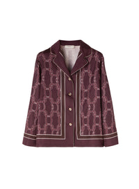 Tannico_5QTY // Chemise à motif maillons entrelacés en soie - Tannico