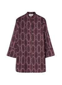 Tannico_3QTY // Robe chemise à motif maillons entrelacés en soie - Tannico