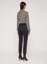 Pantalon droit et ceinture côtelée - Chalk