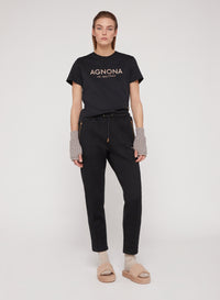 Black_1QTY // Pantalon de survêtement en soie mélangée - Black