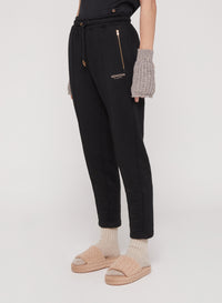 Black_1QTY // Pantalon de survêtement en soie mélangée - Black