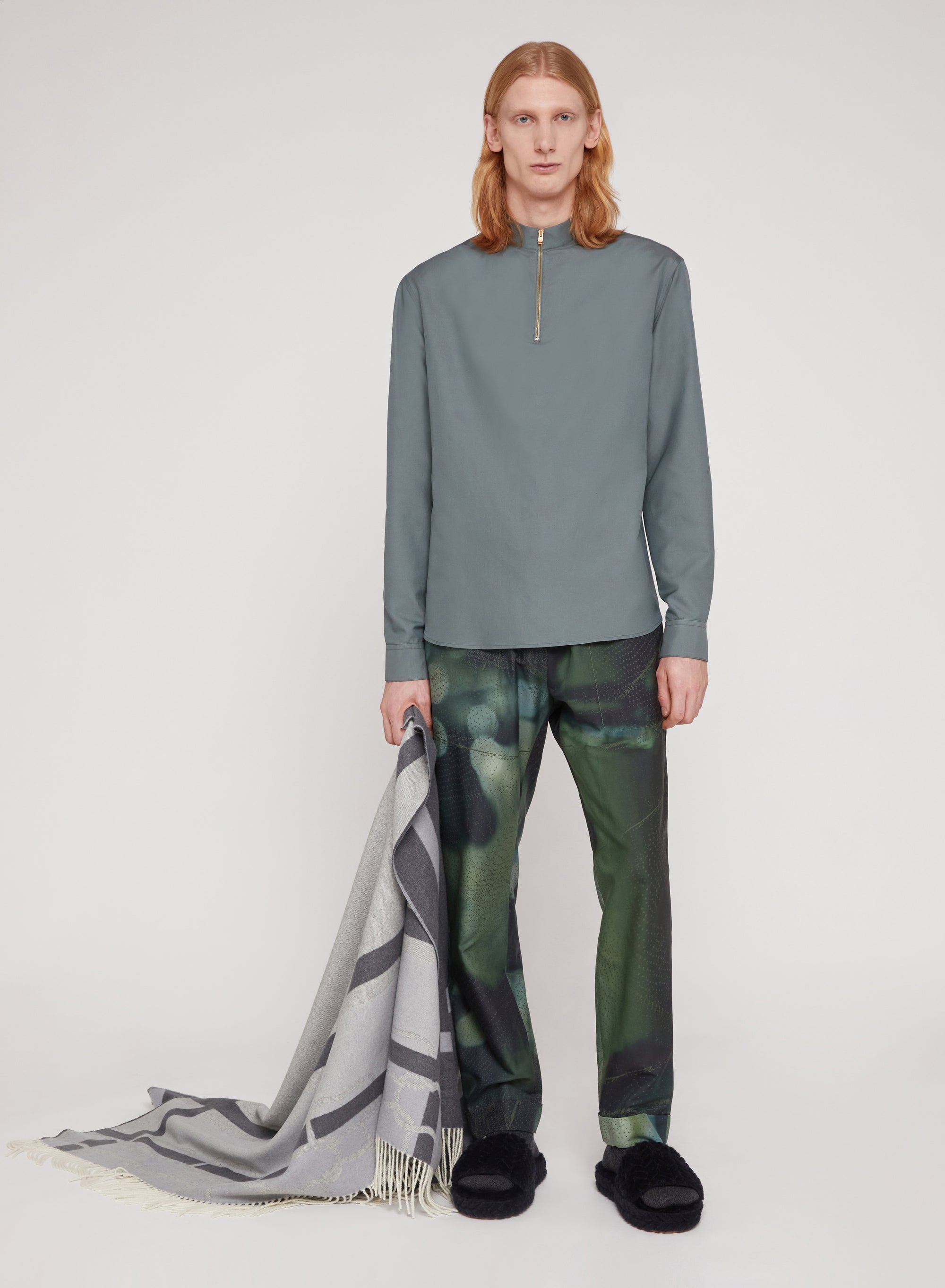 Giada Grey_1QTY // Chemise col montant zippé - Giada Grey