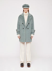 Giada_1QTY // Manteau court col à revers en laine - Giada