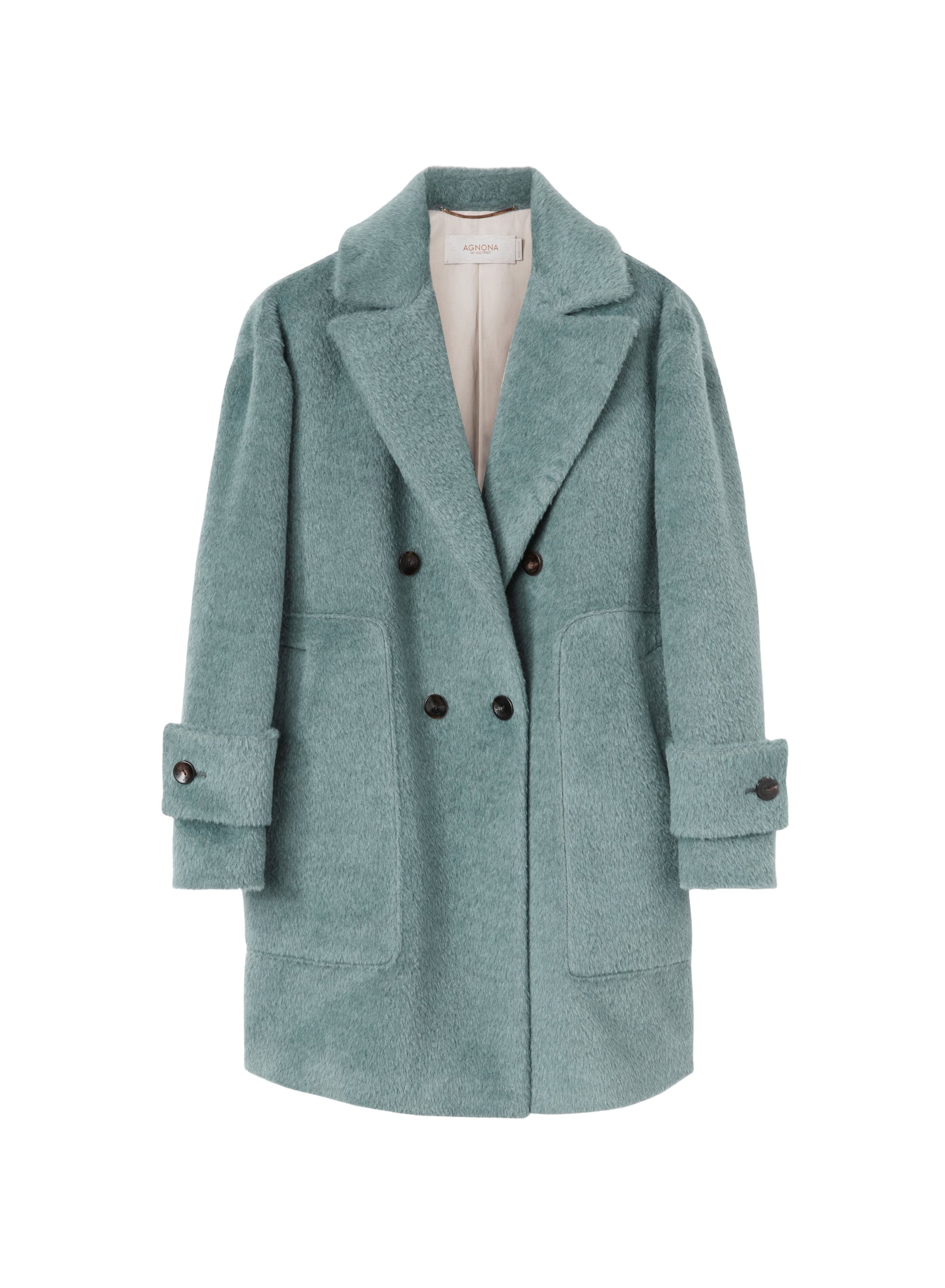 Giada_1QTY // Manteau court col à revers en laine - Giada