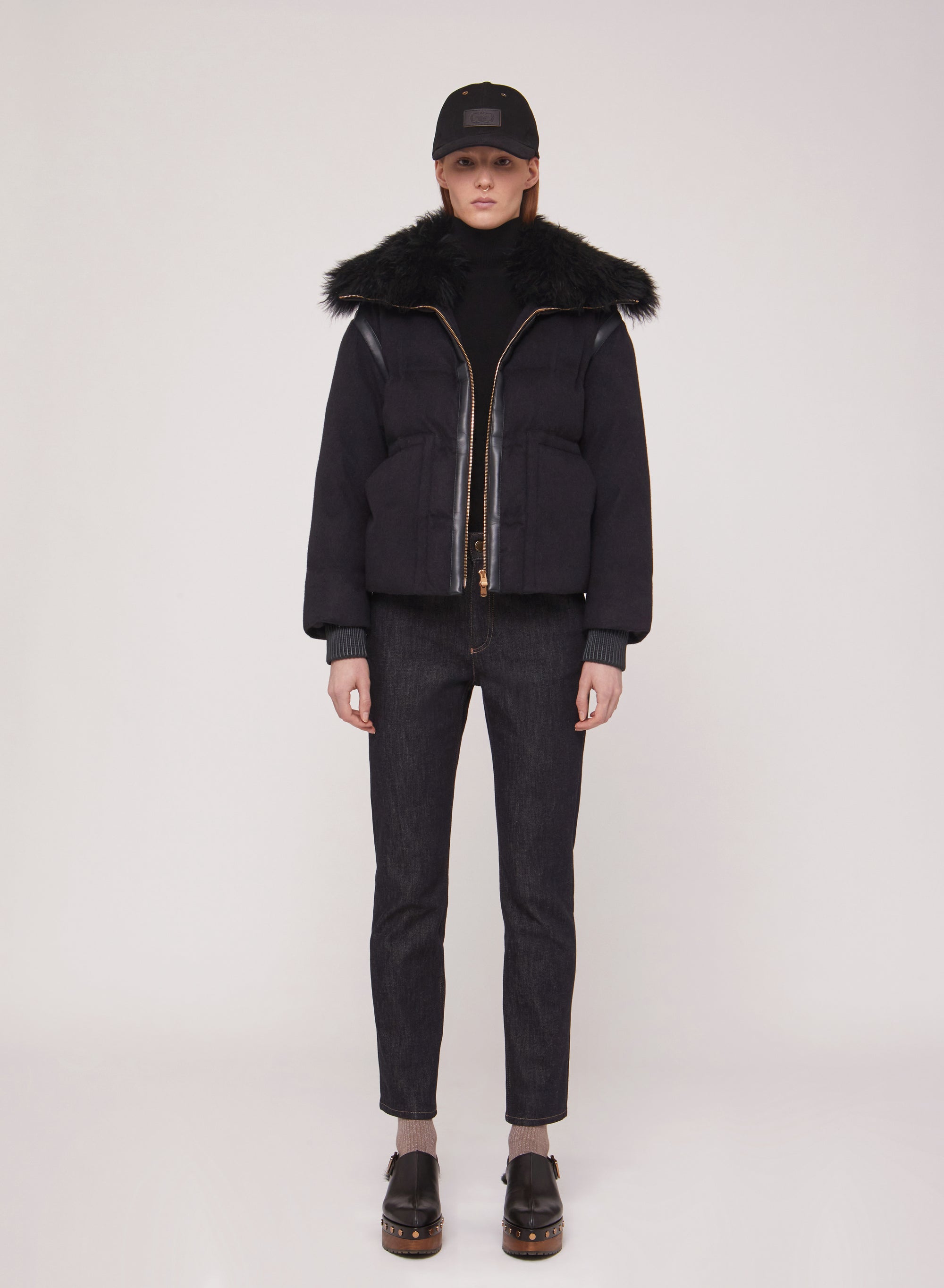 Eclipse_1QTY // Doudoune courte en laine et soie - Eclipse