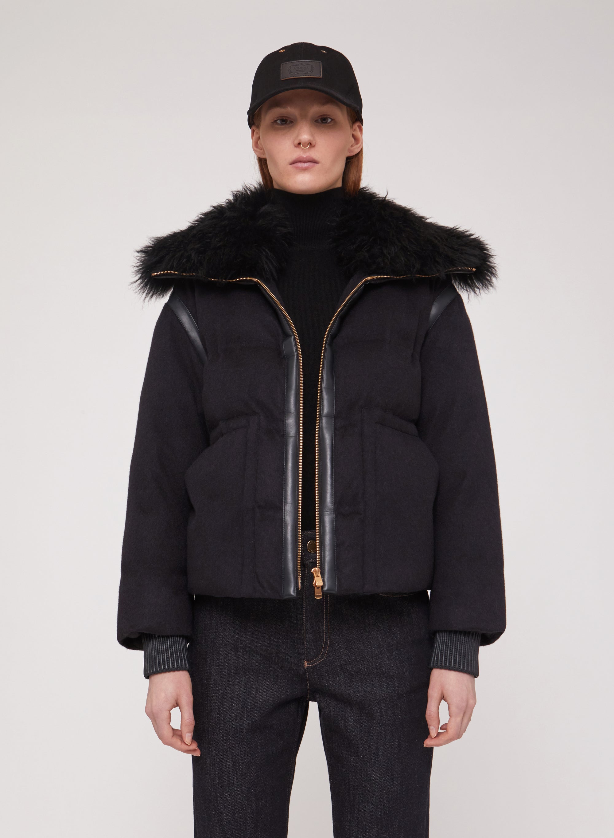 Eclipse_1QTY // Doudoune courte en laine et soie - Eclipse