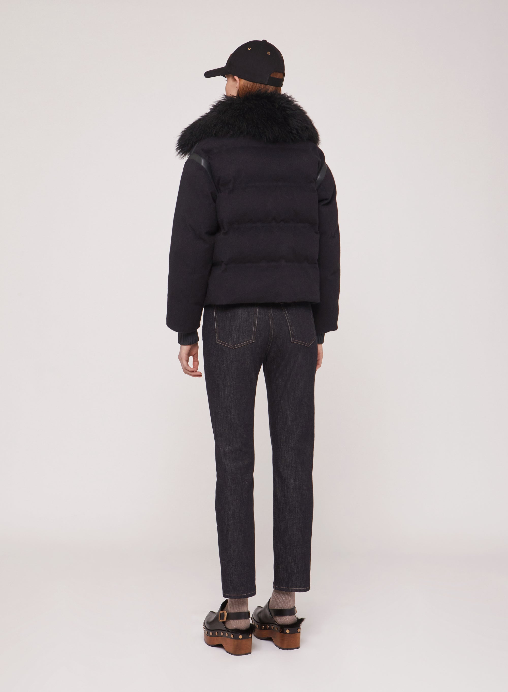 Eclipse_1QTY // Doudoune courte en laine et soie - Eclipse