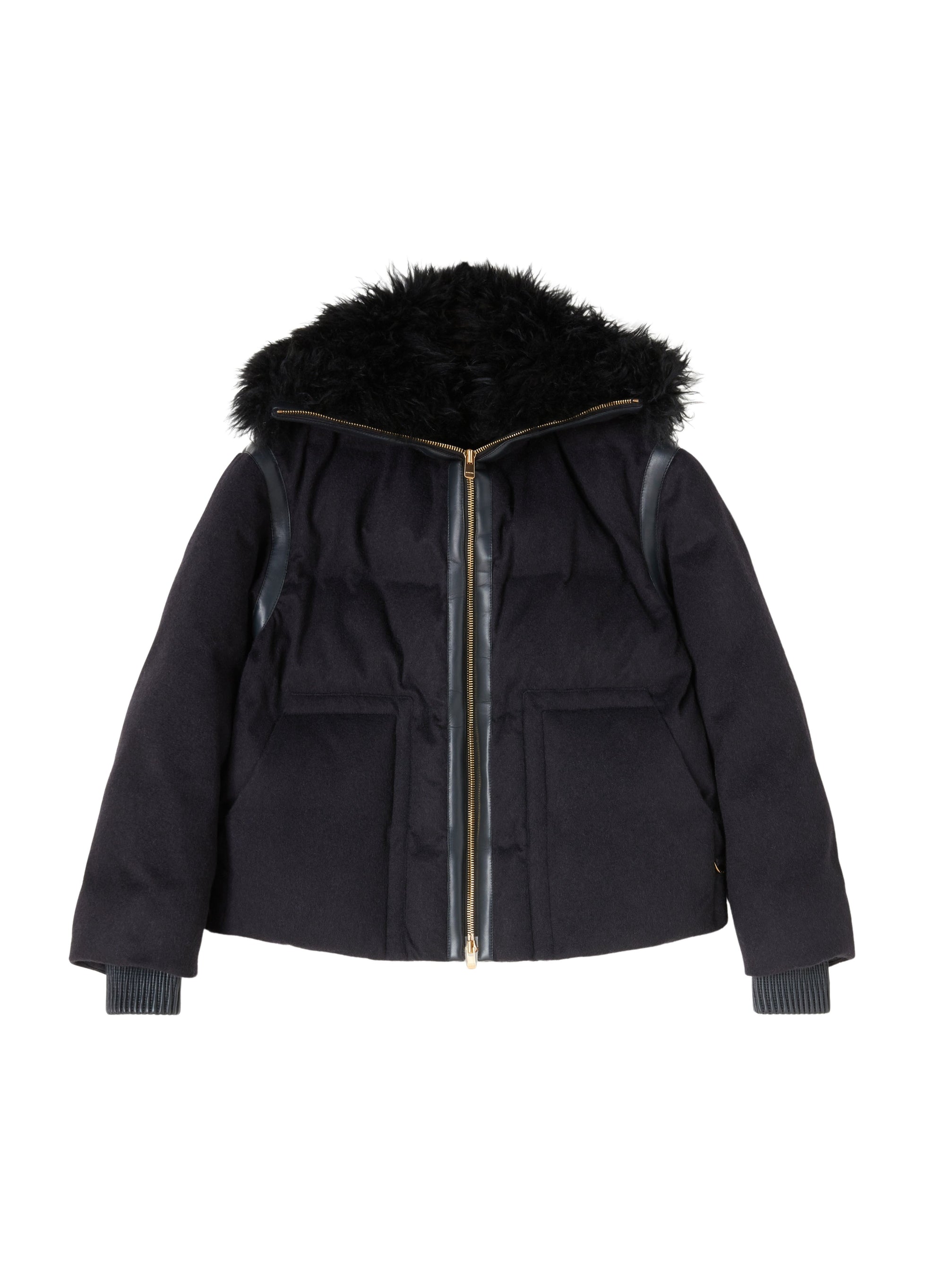 Eclipse_1QTY // Doudoune courte en laine et soie - Eclipse