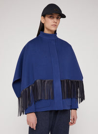 Night_1QTY // Cape à franges et col montant en laine - Night