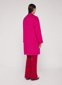 Dahlia_1QTY // Manteau croisé et feutré en laine - Dahlia