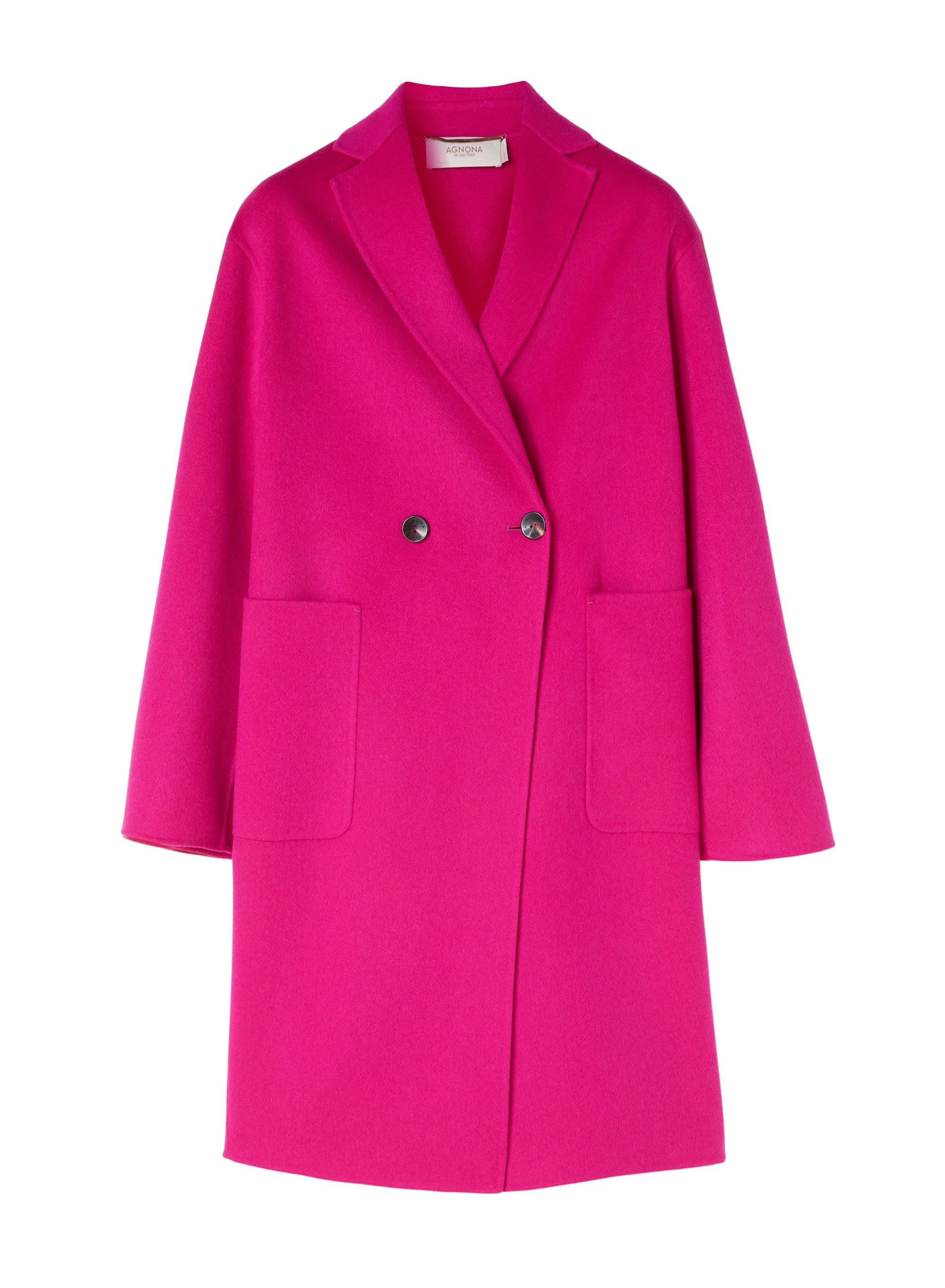 Dahlia_1QTY // Manteau croisé et feutré en laine - Dahlia