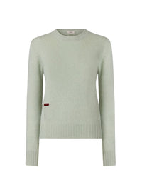 Water_1QTY // Pull col rond à patch décoratif en laine - Water