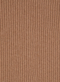 Camel_2QTY // NO PICS // RECOLO // Robe pull à col côtelé en laine - Camel