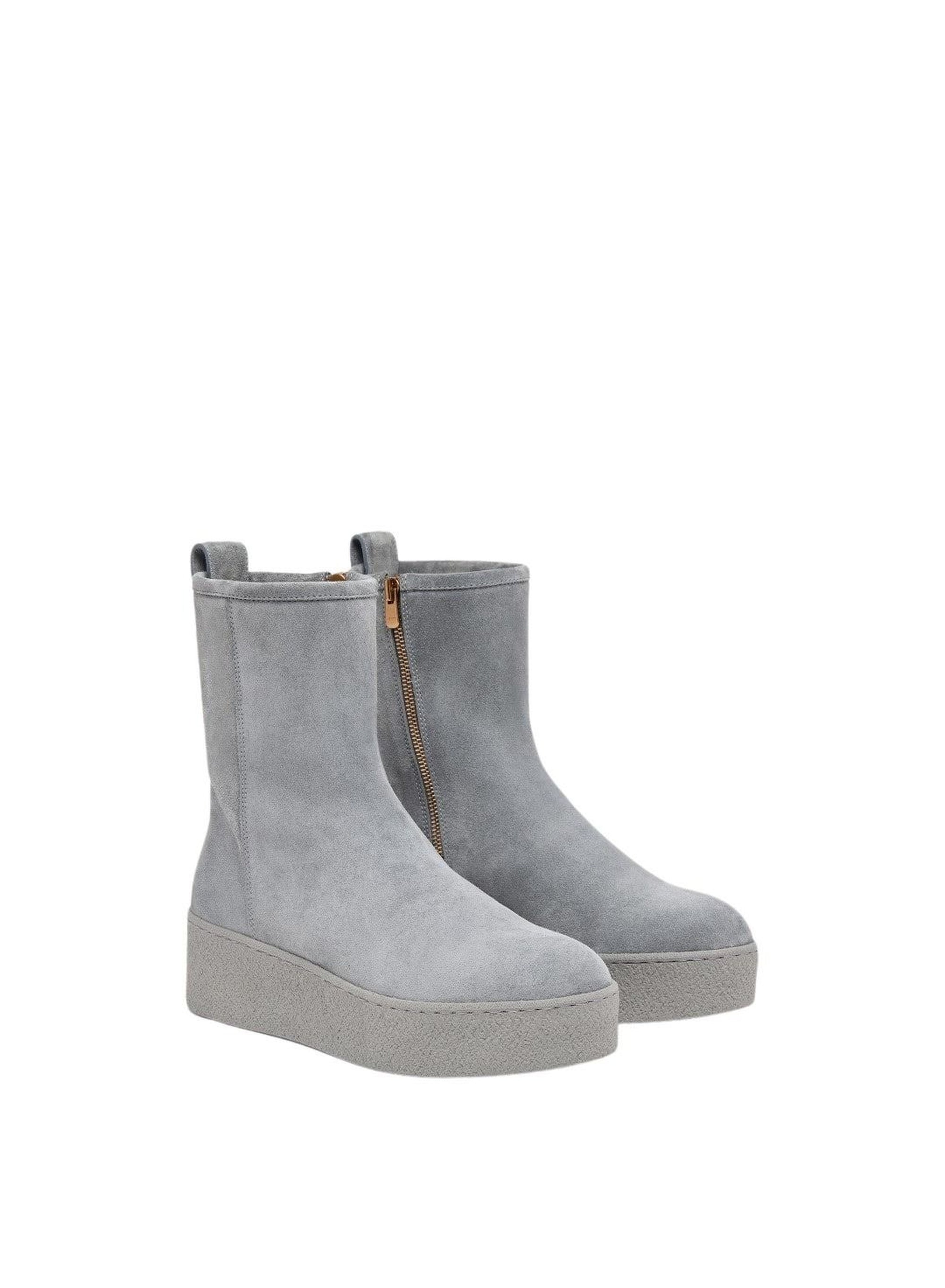 Flannel_5QTY // Bottines à semelle plateforme en daim - Flannel