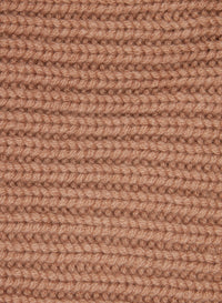 Camel_3QTY // NO PICS // RECOLO // Bonnet revers à plaque métallique en laine - Camel