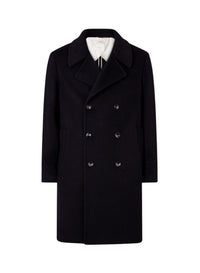 Night_1QTY // Manteau croisé à larges revers crantés en laine - Night