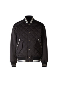 Black Men's Satin Bomber Jacket