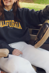 Pull à col rond California - Noir & Gold
