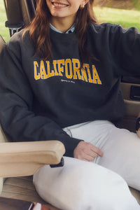 Sweatshirt California imprimé - Faded Black