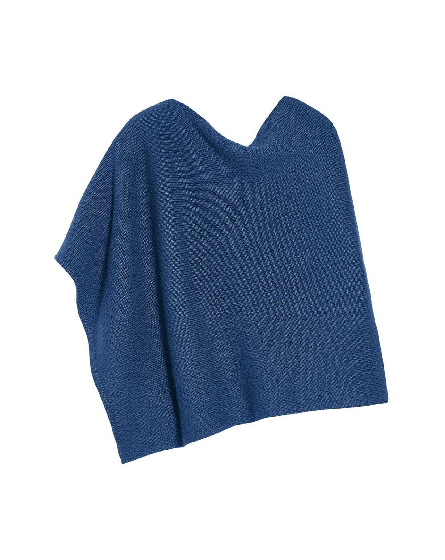 Children's cashmere poncho - Niagara blue