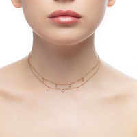COLLIER  OR BLANC