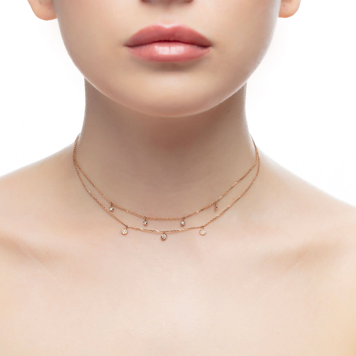 COLLIER  OR BLANC