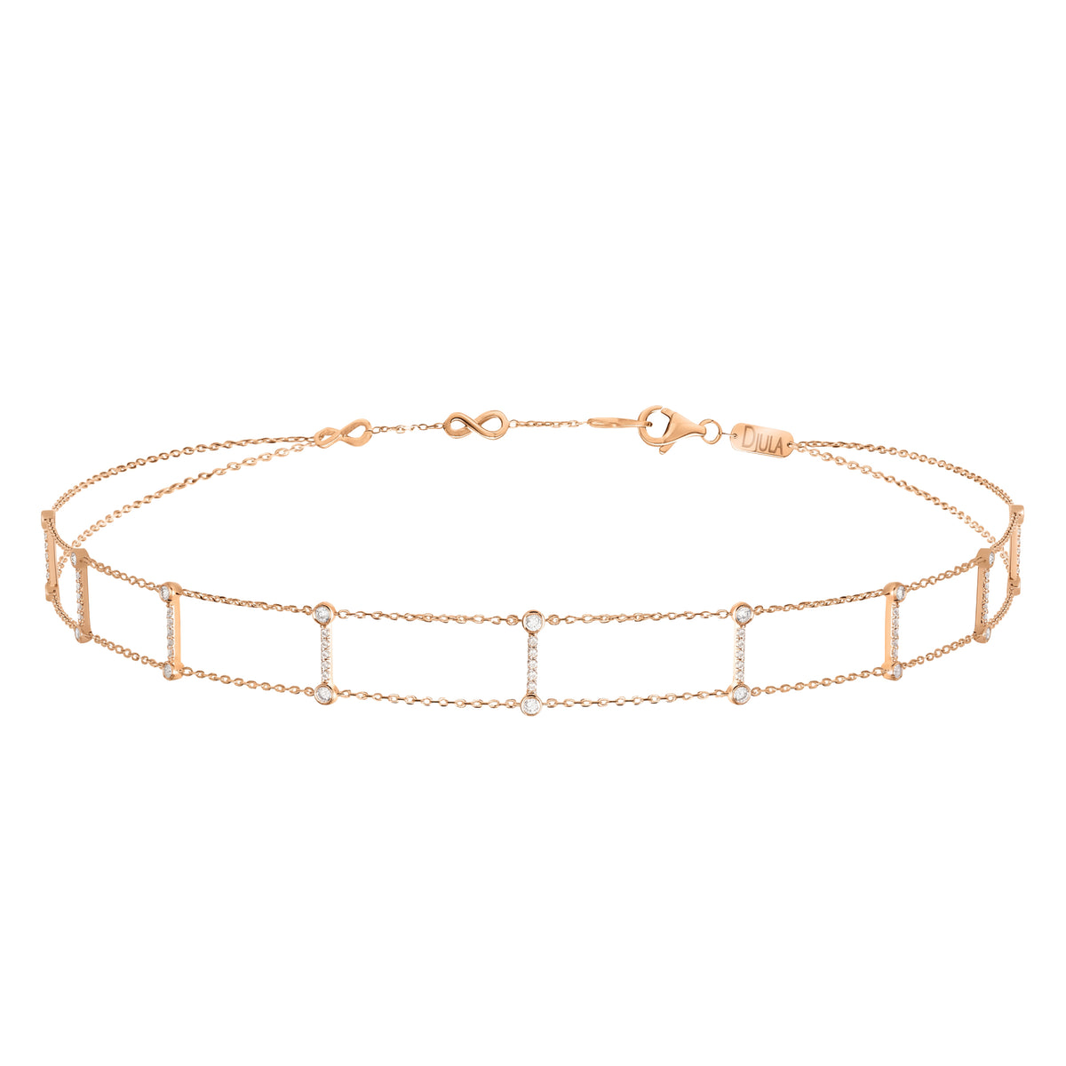 PrixTroca:1140€_VentesTroca:0_QtyTroca:1_ST:0%_Collier choker en Or rose 18K serti de diamants - Rose