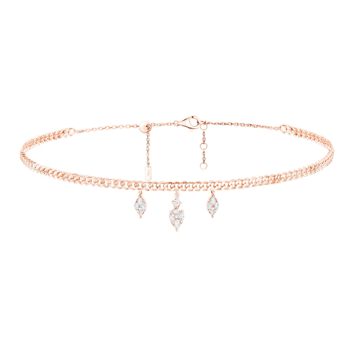 PrixTroca:2240€_VentesTroca:0_QtyTroca:1_ST:0%_Collier choker en Or rose 18K serti de diamants - Rose