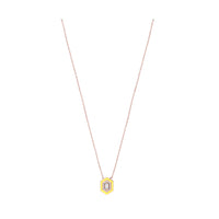 Jaune Fluo / Collier Art Déco Square en Or rose 14K serti de diamants - Jaune Fluo