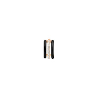 Noir / Mono boucle Double C Marbella en Or rose 14K serti de diamants - Noir