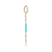 Bleu / Bijou d'Oreille Marbella en Or rose 14K serti de diamants - Bleu