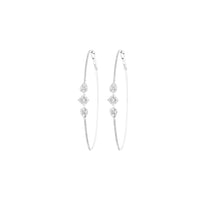 BOUCLES D OREILLES DELICATESSE OR BLANC