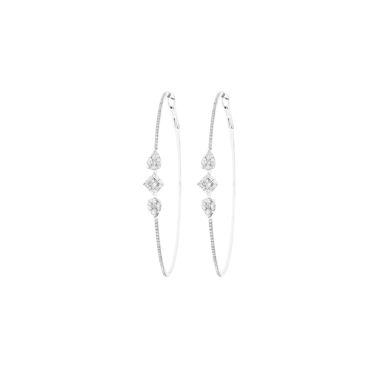 BOUCLES D OREILLES DELICATESSE OR BLANC
