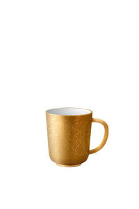 Alchimie earthenware and brass mug - Gold