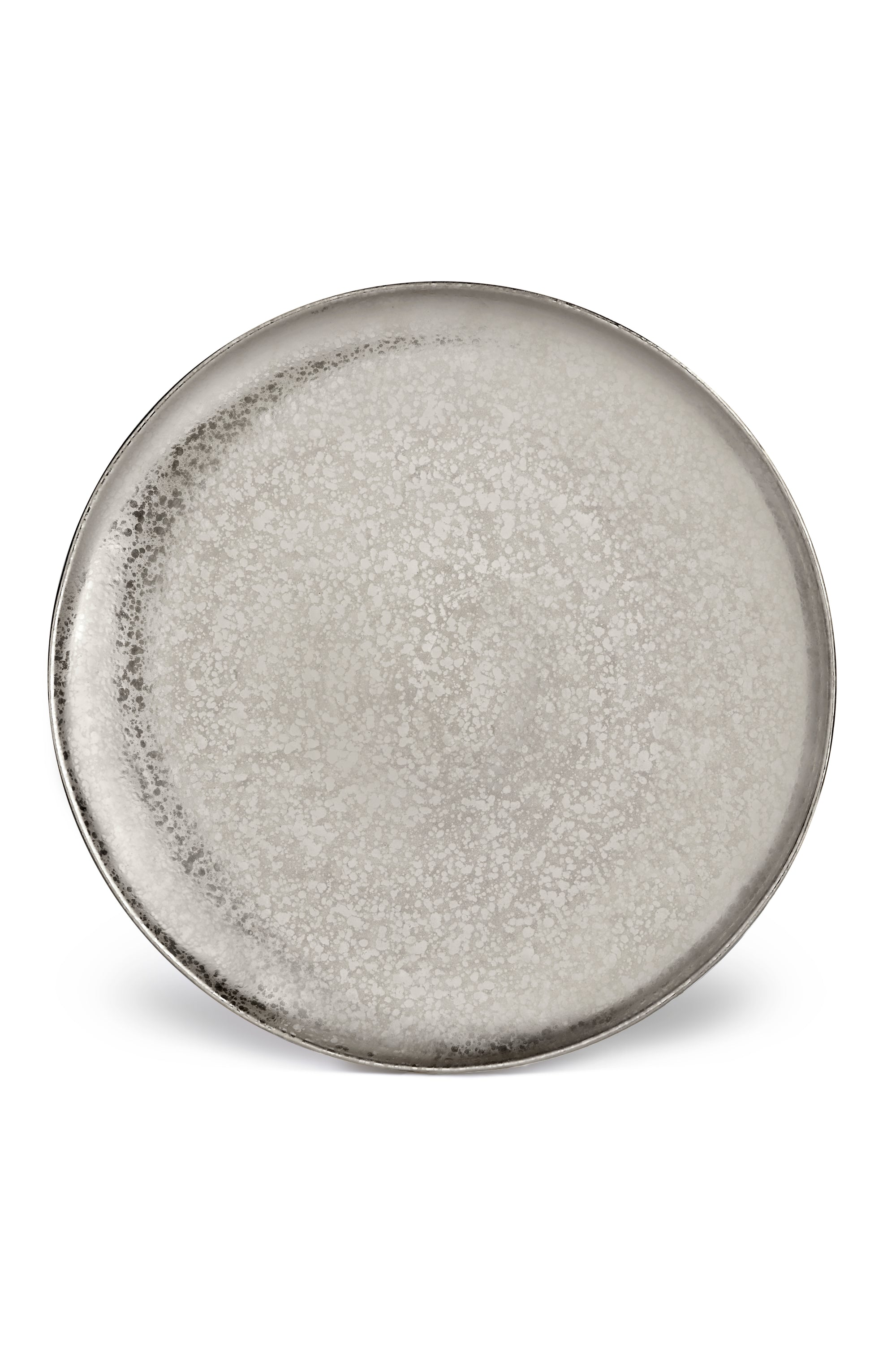 Assiette de présentation Alchimie en porcelaine - Platine