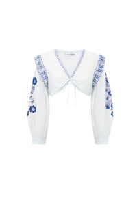 WHITE ALANI CROPPED TOP