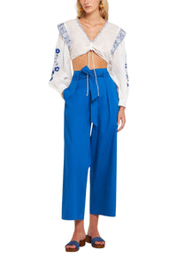 WHITE ALANI CROPPED TOP